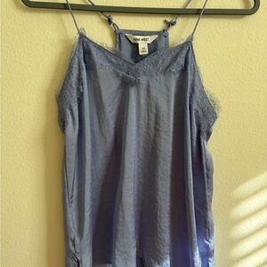 Nine West Women's Camisole with Lace Trim in Blue